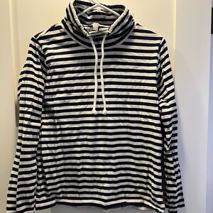 J.Crew striped cotton long sleeve top